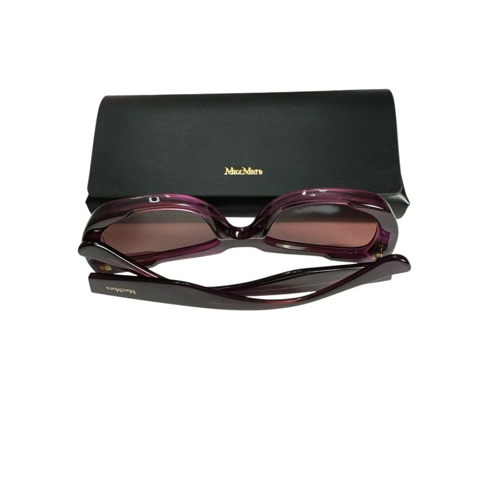 Max Mara Glimpse4 MM0090 Stylish Cat-Eye Sunglasses Violet Striped Pink‎ New